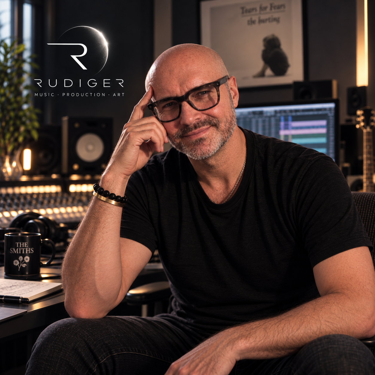 Rüdiger Rzepka (RUDAIGA) im Musikstudio
